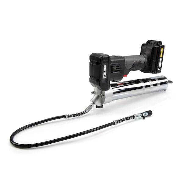 Steelman 20V Cordless 8,000 PSI 14-Ounce Grease Gun with 30-Inch Flex Hose and Battery Kit 60864 - main